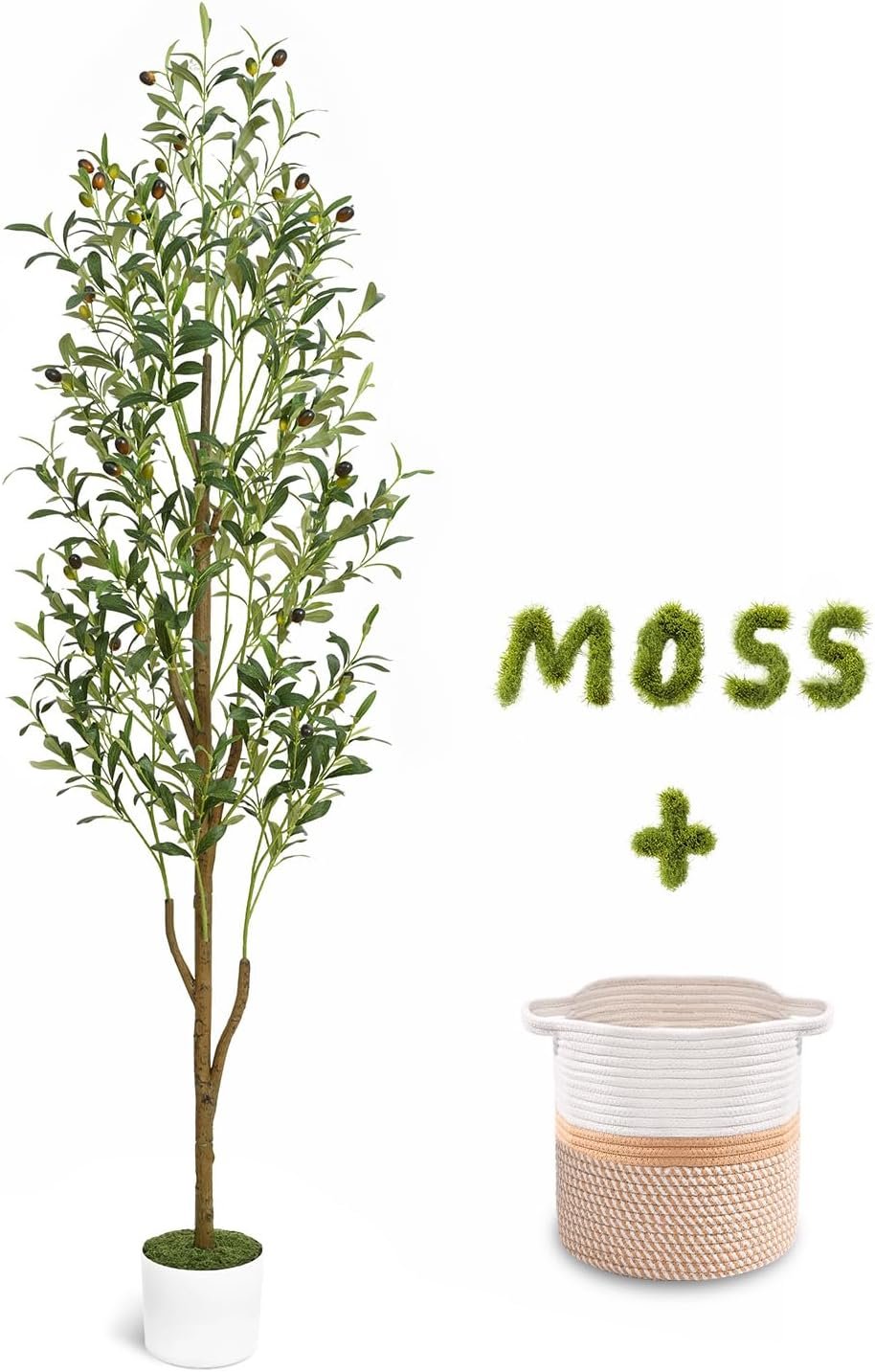 Waipfaru Artificial Olive Tree, 6FT Tall Faux Olive Trees with