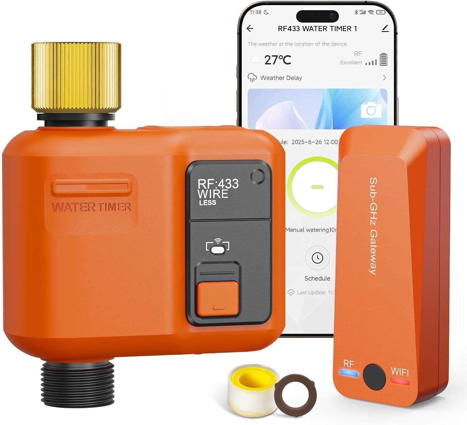 WiFi Water Timer for Garden Hose, Smart Sprinkler Timer with