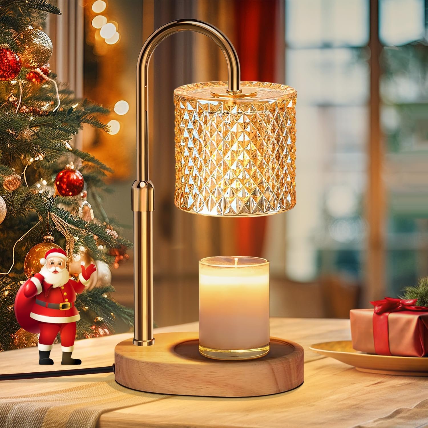 seenlast Electric Candle Lamp Warmer with Timer Dimmer Adjustable Height,Gifts