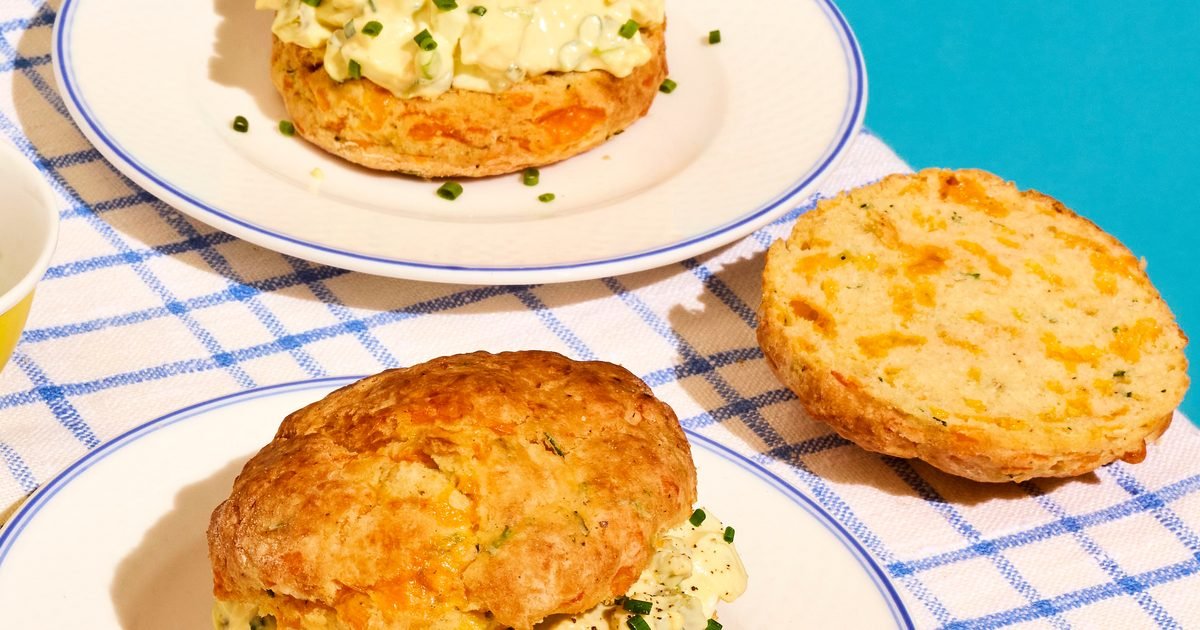 Egg mayo loaded savoury scones