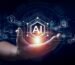 Businessman touching the brain working of Artificial Intelligence (AI) Automation, Predictive analytics, Customer service AI-powered chatbot, analyze customer data, business and technology