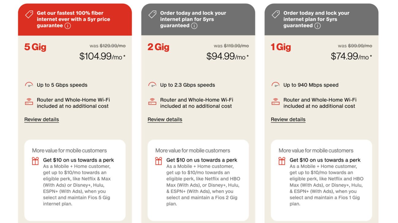 Verizon Fios Boosts Its Fastest Plan To 5Gbps