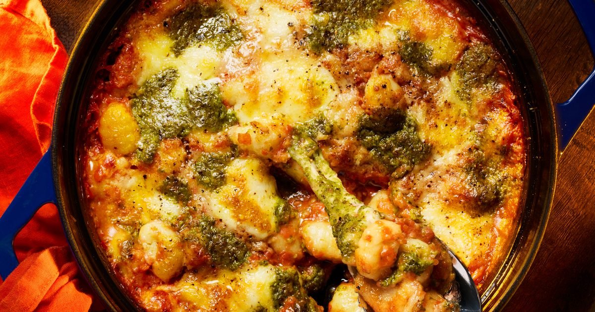 Caprese gnocchi bake recipe | Good Food