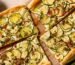Courgette & feta tart with caper & mint dressing