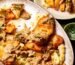 Crispy chicken schnitzel with miso & mushroom sauce recipe