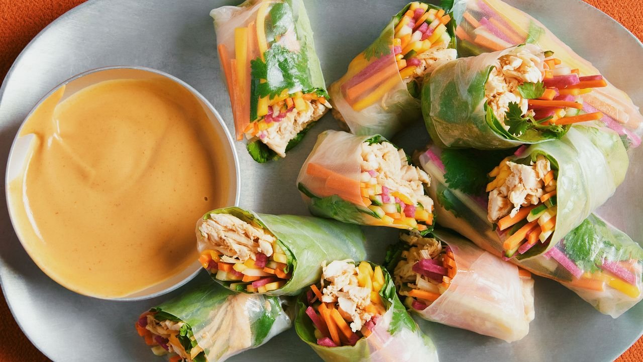 Mango Chicken Summer Rolls Recipe