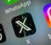 X icon on a smartphone screen