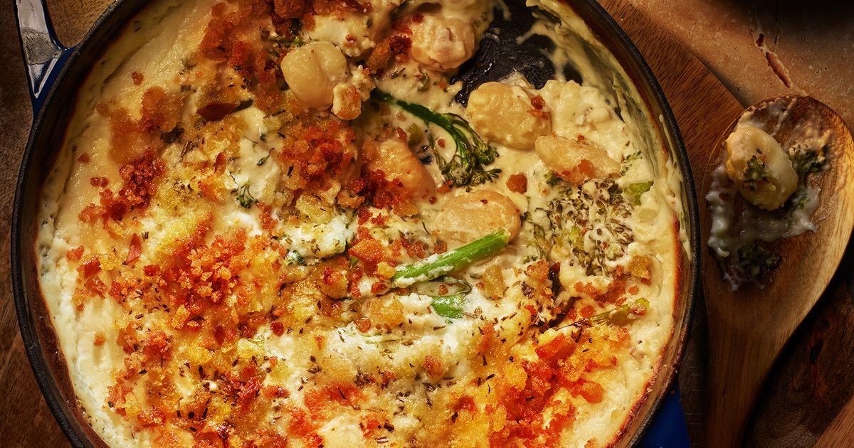 Mascarpone cheese broccoli baked gnocchi recipe